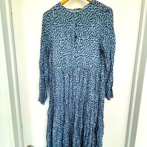 Blue Zara Midi Dress